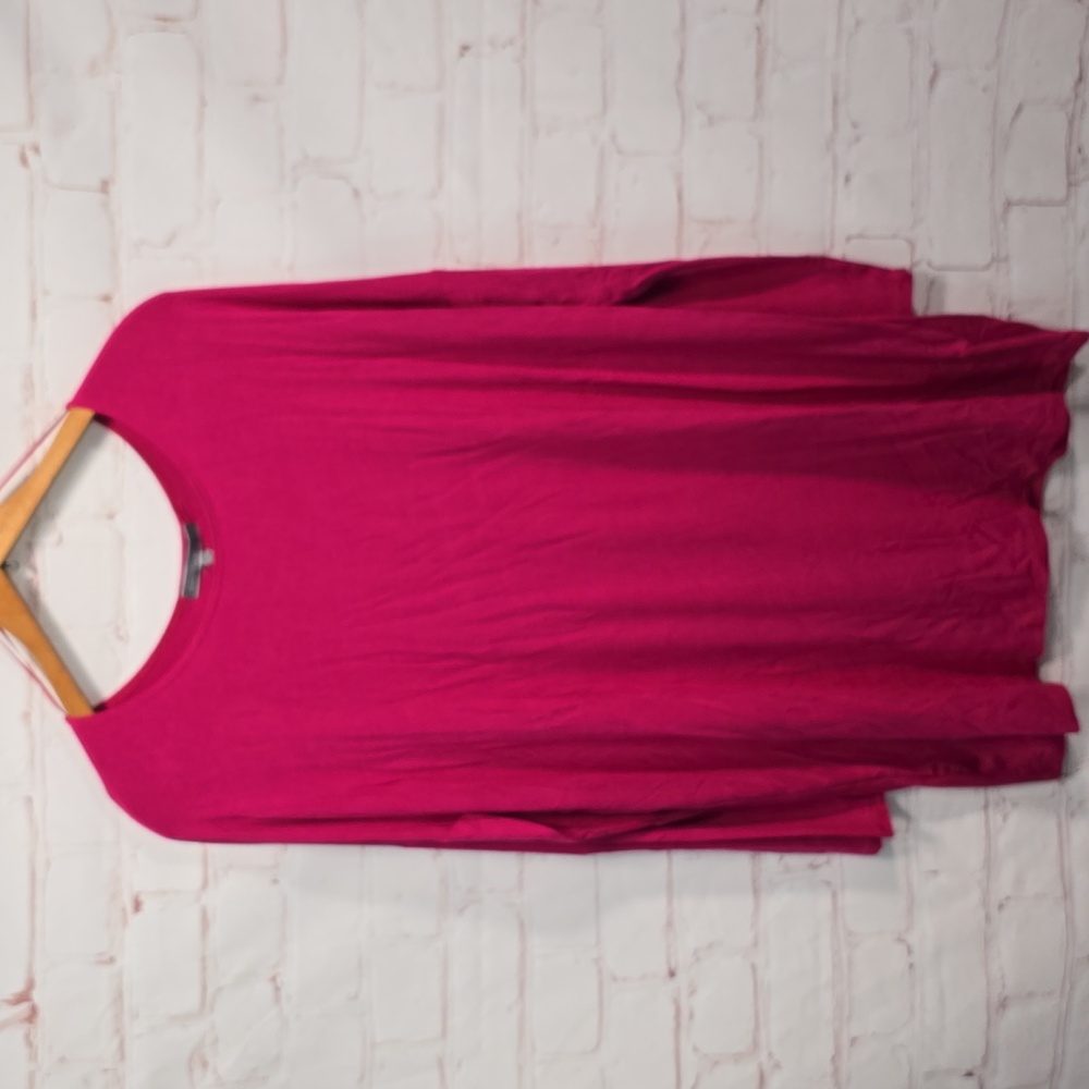 Emma's Closet Tunic fushia 3/4 Sleeve Oversized Womens Size M Nwt